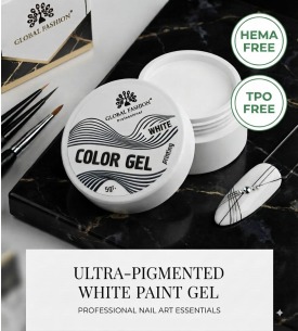 Global Fashion Beyaz Jel Boya - French ve Nail Artlar için