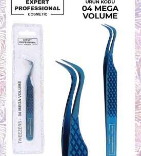 İpek Kirpik Cımbızı 04 Mega Volume