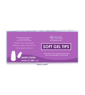 Natural 02 – UP NAIL Professional Jel Tips (Kısa Balerin - Kemik) - 240 Adet